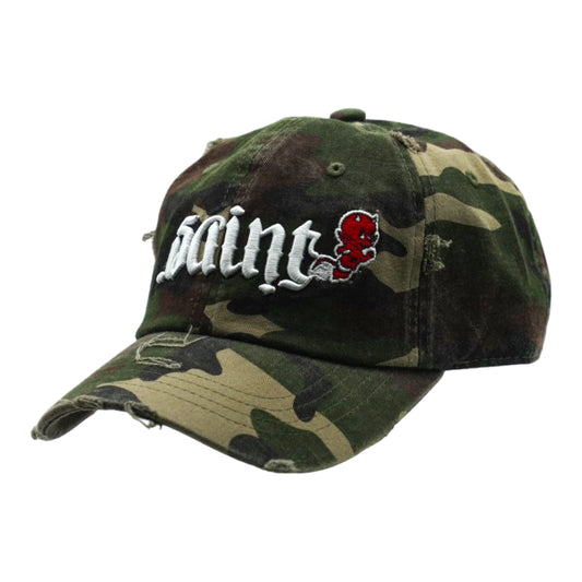 Saint Devil Distressed Vintage Dad Hat