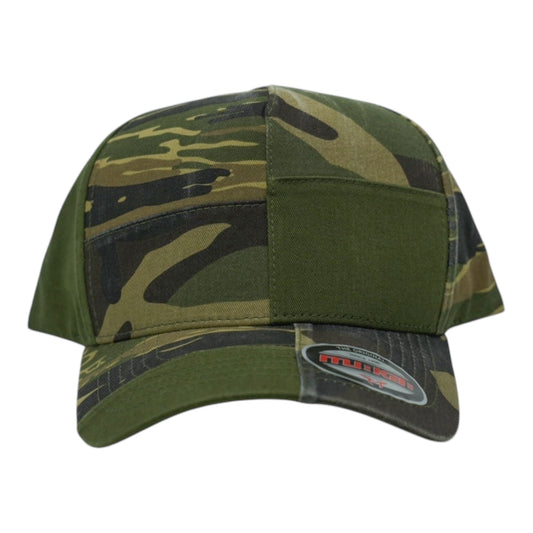 Multi Camo Patch W/ Solid Snapback Hat