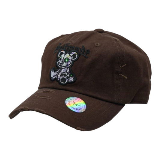 Selfmade Bear Distressed Vintage Dad Hat