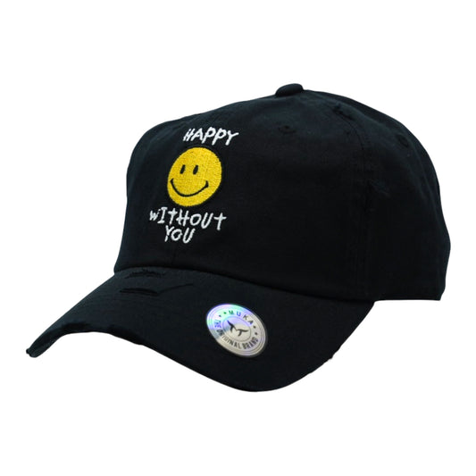 Happy Without You Distressed Vintage Dad Hat
