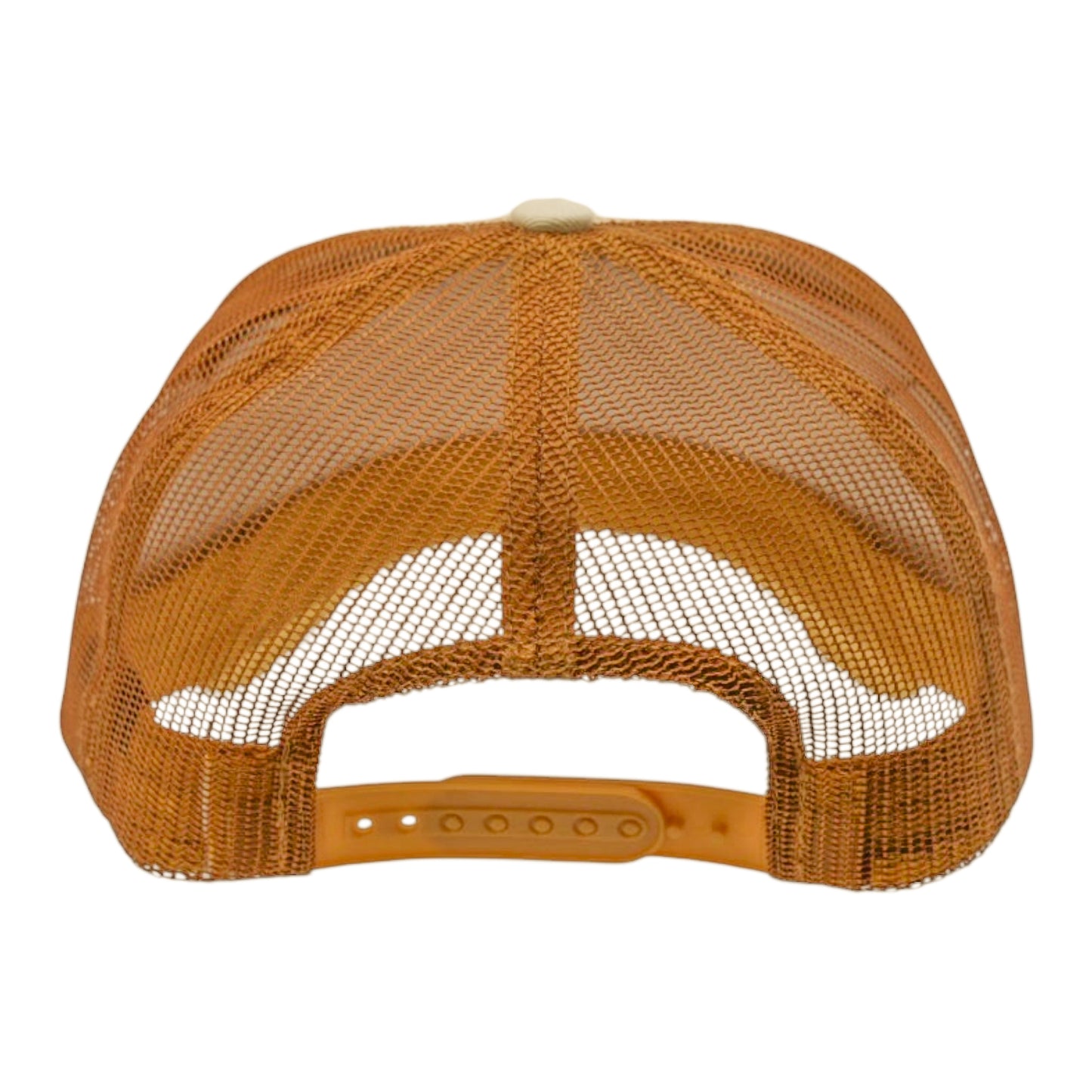Blank Distressed 2-Tone Mid-High Crown Trucker Hat