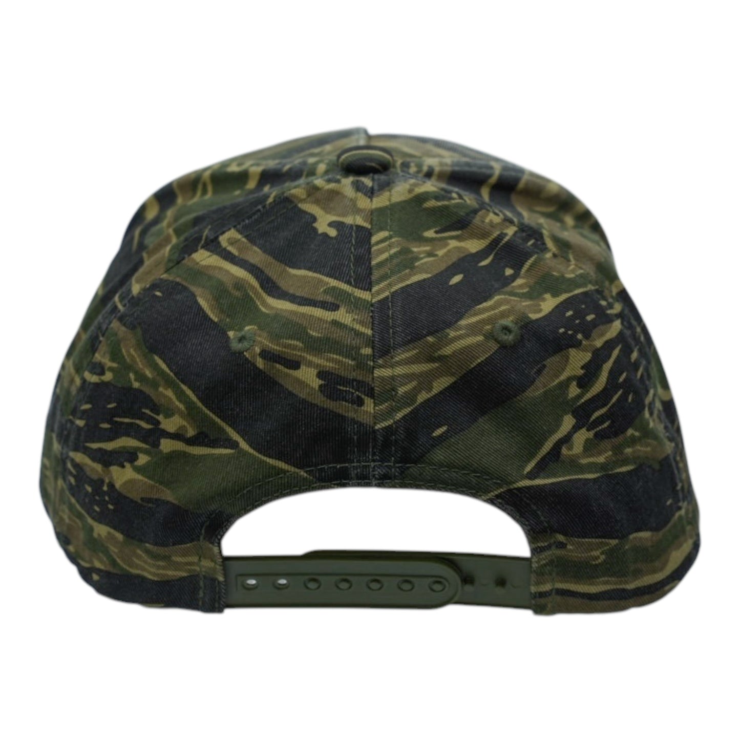 Blank Distressed Camo Mid-High Crown Snapback Hat