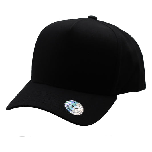 Blank Solid Color High Crown Snapback Hat