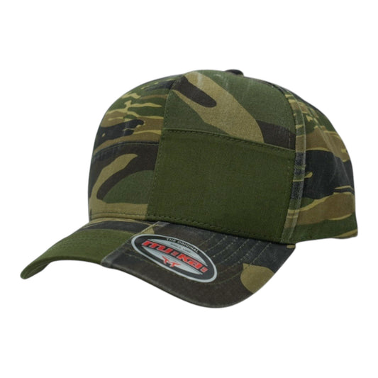 Multi Camo Patch W/ Solid Snapback Hat