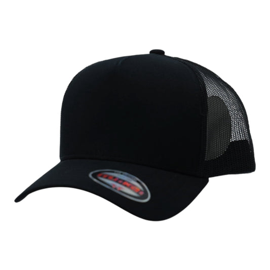 Blank Solid Color Mid-High Crown Trucker Hat