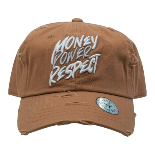Money Power Respect Distressed Vintage Dad Hat