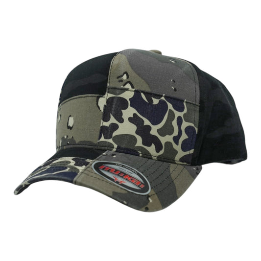 Multi Camo Patch Snapback Hat
